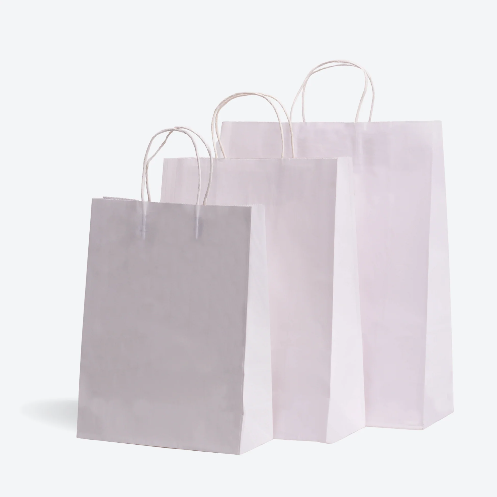 White Paper Bags with Handles